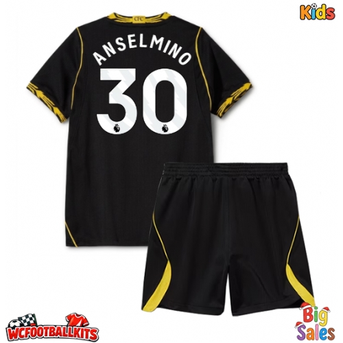 Chelsea Aaron Anselmino #30 Replica Away Stadium Kit for Kids 2026-27 Short Sleeve (+ pants)